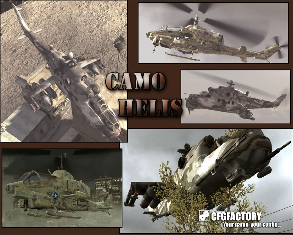 Скачать Camouflage Helicopters скин для CoD4