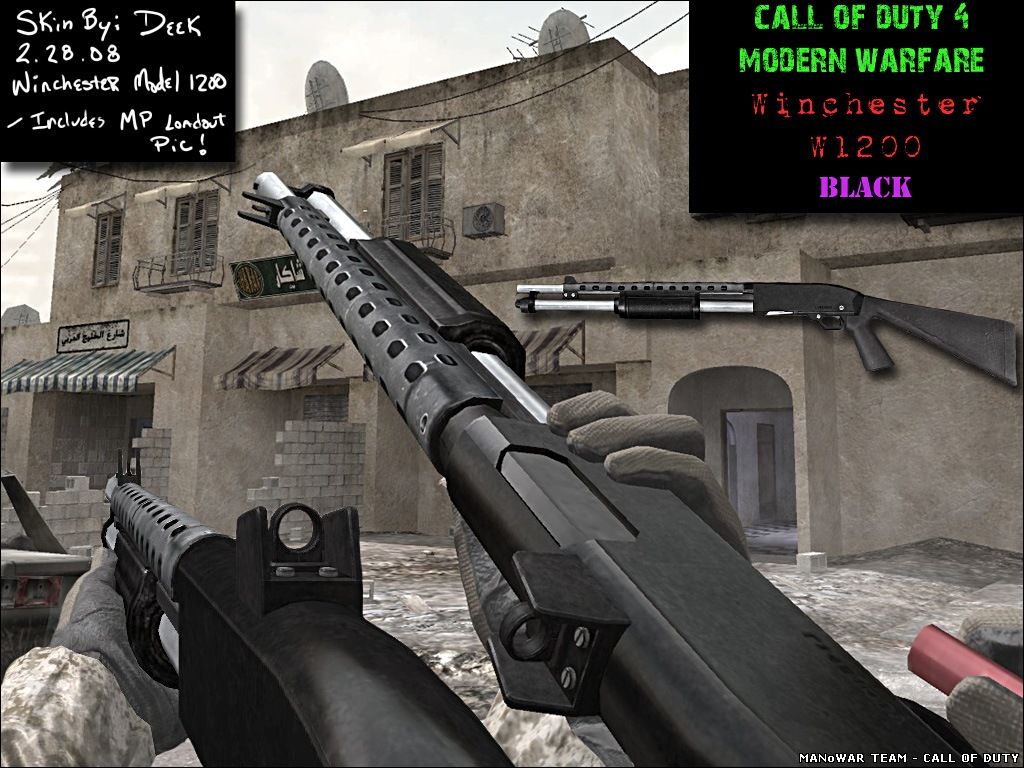 Winchester 1200 Black - скин для CoD4